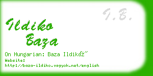 ildiko baza business card